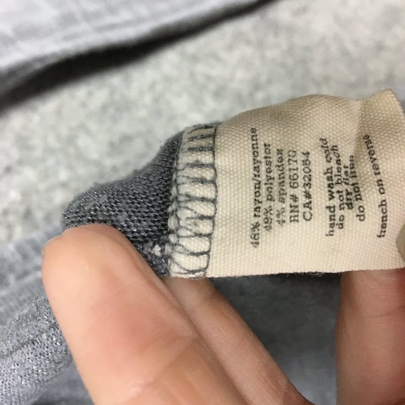 Urban Outfitters Silence Noise Cardigan L Slub Gray Lace Inset Open Front Career - Picture 6 of 14